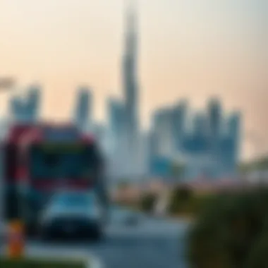 Dubai Skyline and Real Estate Development Dubai skyline showcasing real estate development