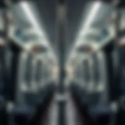Modern metro train interior showcasing advanced design