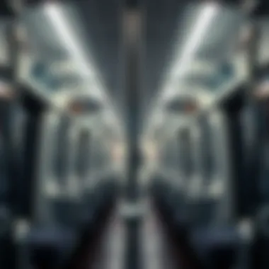 Interior of an Advanced Metro Train Modern metro train interior showcasing advanced design