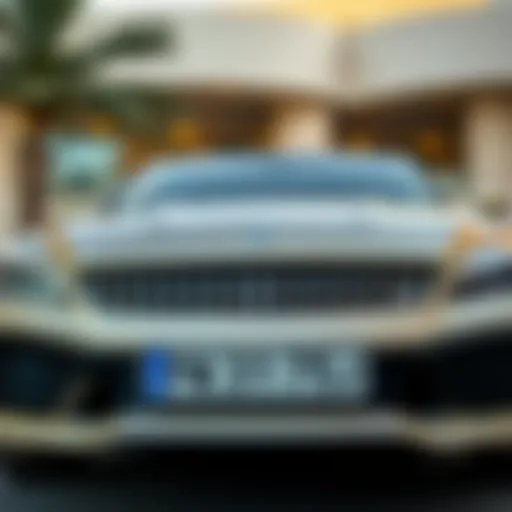 Luxurious vehicle adorned with a unique plate number