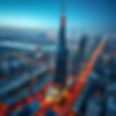 Landscape view of Adax Tower surrounded by the bustling Dubai real estate market