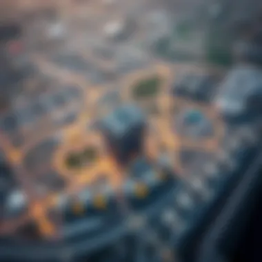 Aerial view demonstrating the strategic location of Al Garhoud within Dubai's landscape