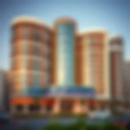 Stunning exterior view of Al Garhoud Star Building showcasing modern architecture
