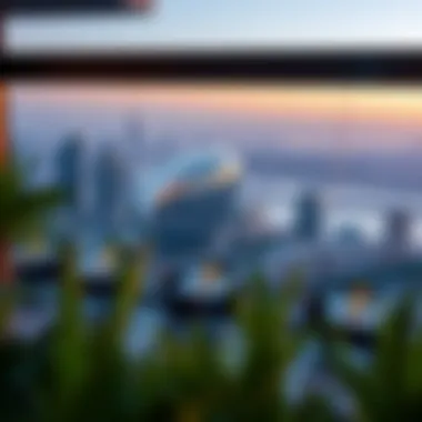 Panoramic view from the rooftop terrace of Al Garhoud Star Building