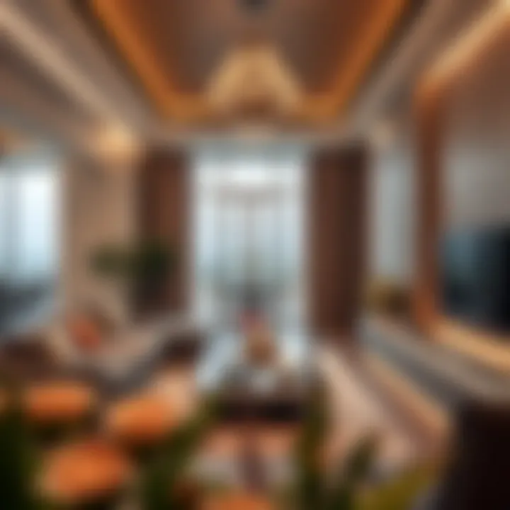 Interior design elements highlighting luxury living at Al Kahil Gate.