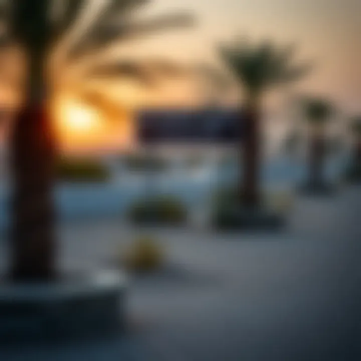 Sustainable development signs near Al Qudra Lakes