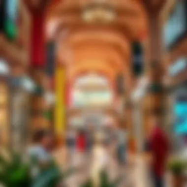 Vibrant Retail Opportunities A bustling retail area in Al Raha Gardens Plaza highlighting shopping opportunities