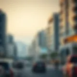 Panoramic view of Al Saada Street showcasing modern architecture