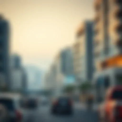 Panoramic view of Al Saada Street showcasing modern architecture
