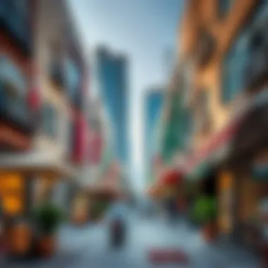 Cultural Vibrancy of Al Saada Street Vibrant street life on Al Saada Street with cafes and shops