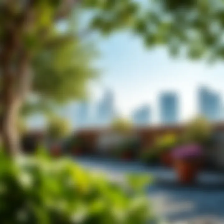 Sustainable practices in property management displayed in an eco-friendly setting