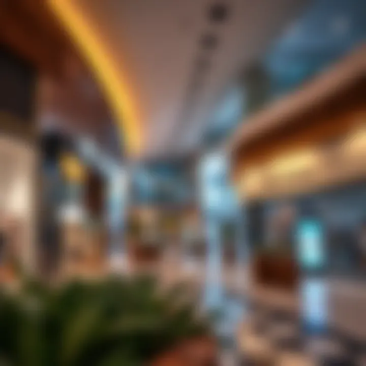 Modern retail spaces in Al Zahia highlighting shopping experiences