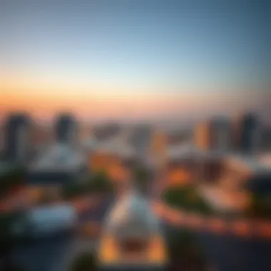 Panoramic View of Aldar Developments in Ras Al Khaimah A panoramic view of Ras Al Khaimah featuring Aldar's developments