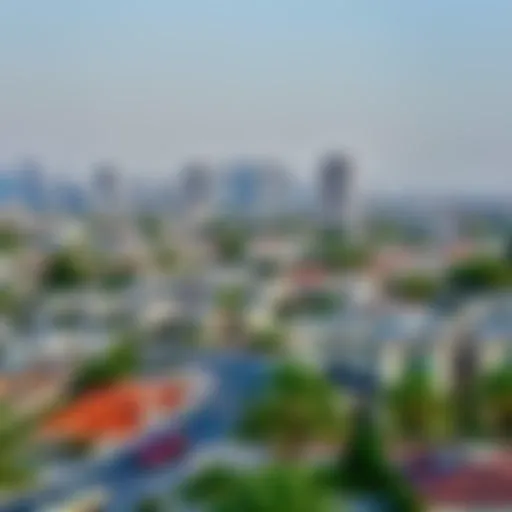 Urban skyline of Abu Dhabi showcasing residential areas