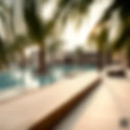 Serene view of the Bab Al Shams pool