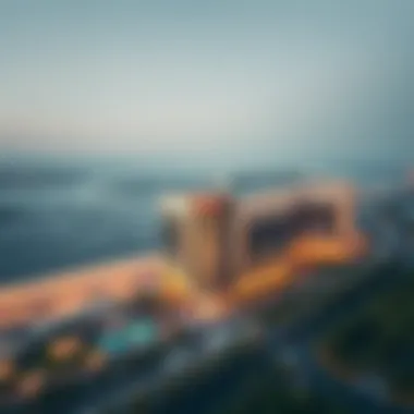 Strategic Location of Bawabat Mall in Dubai Aerial view of Bawabat Mall emphasizing its strategic location in Dubai