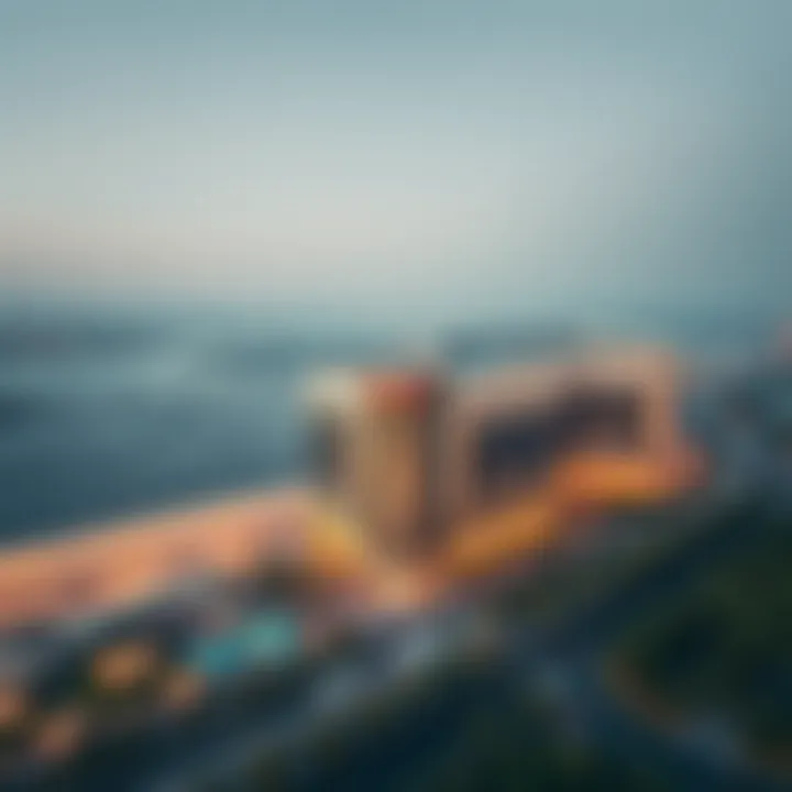 Strategic Location of Bawabat Mall in Dubai Aerial view of Bawabat Mall emphasizing its strategic location in Dubai