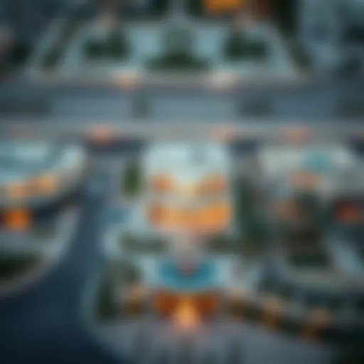 Luxurious Villas in Billionaire Row Aerial view of Billionaire Row showcasing luxury villas