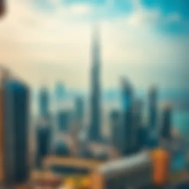 Panoramic view of the Dubai skyline from Billionaire Row