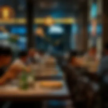 Diners enjoying their meals at Blu Pizzeria