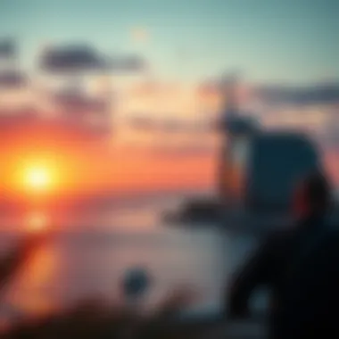 Sunset Splendor over Bluewaters Island Stunning sunset view over Bluewaters Island highlighting its scenic beauty.