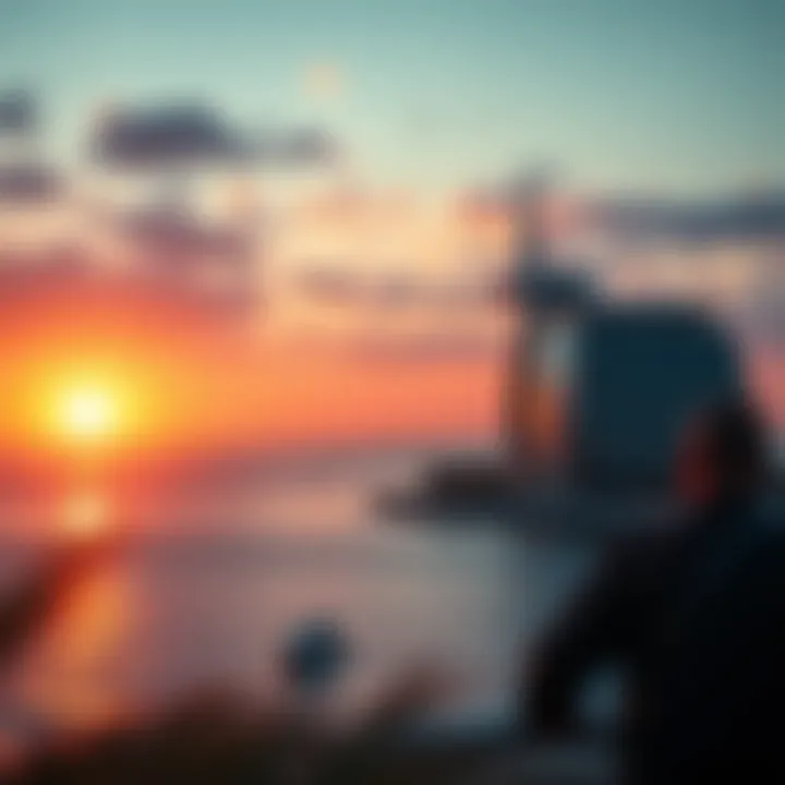 Sunset Splendor over Bluewaters Island Stunning sunset view over Bluewaters Island highlighting its scenic beauty.
