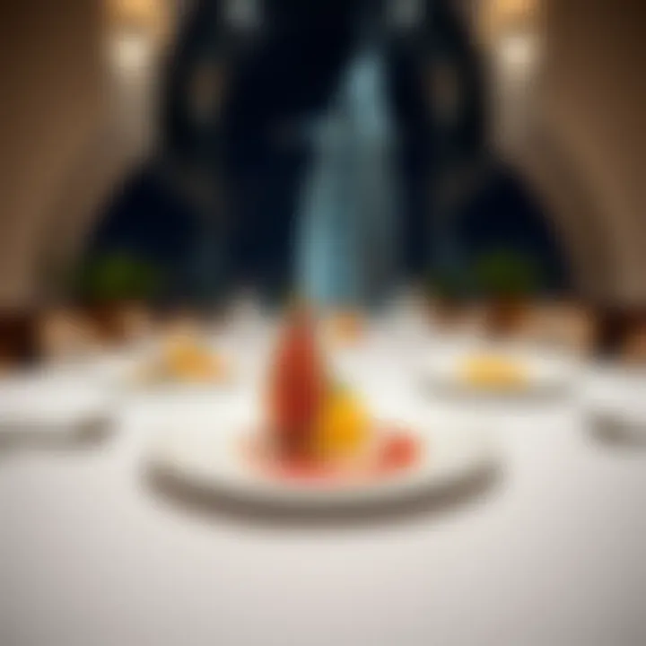 Signature dish presentation at Burj Al Arab restaurant
