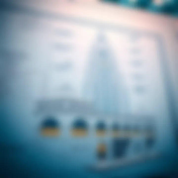Architectural blueprint of the Burj Al Nahda Building illustrating design features