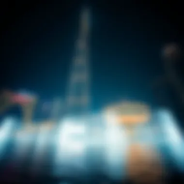 Burj Khalifa: The Perfect Backdrop for a Spectacle Burj Khalifa illuminated at night during the water dance show