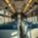 Luxurious bus interior showcasing comfort and amenities.