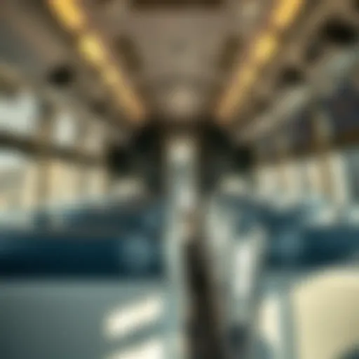 Luxurious bus interior showcasing comfort and amenities.