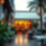 Charming café ambiance with outdoor seating on the Boulevard