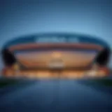 Stunning architectural view of Cocola Arena showcasing its modern design