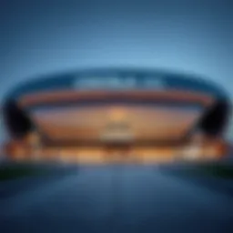 Stunning architectural view of Cocola Arena showcasing its modern design
