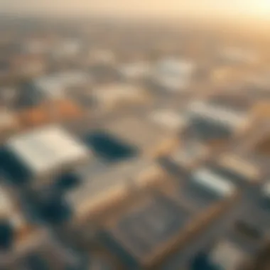 Aerial view of Al Quoz showcasing industrial zones