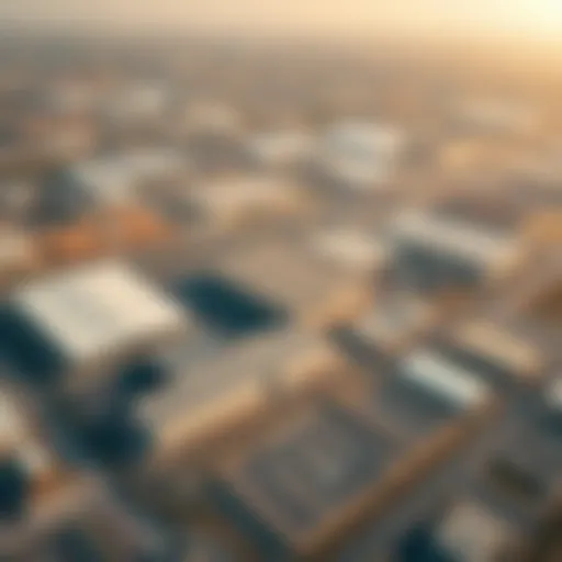 Aerial view of Al Quoz showcasing industrial zones