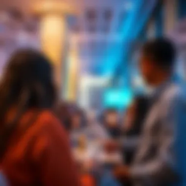 Freelancer networking event with engaged participants