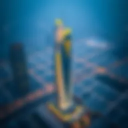 Aerial view highlighting the striking architectural design of Concord Tower.