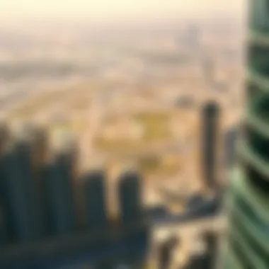 Panoramic View from Concord Tower Panoramic view of the surrounding Jumeirah Lake Towers landscape from Concord Tower.