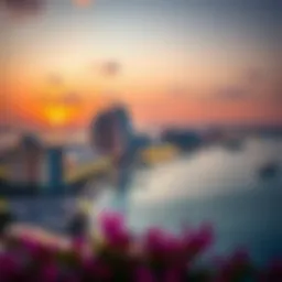 Stunning view of the Corniche Ras Al Khaimah waterfront at sunset