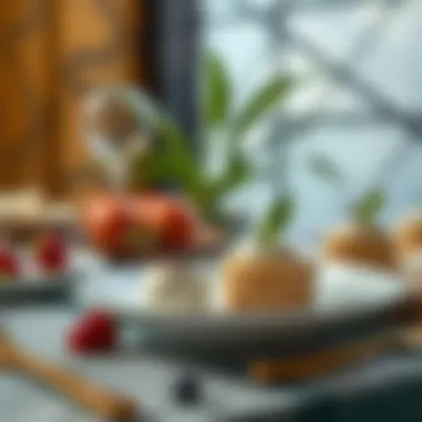 Modern Emirati Dessert Presentation A beautifully presented modern interpretation of a classic Emirati dessert