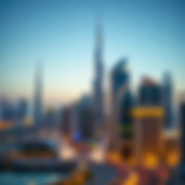 Vibrant Dubai skyline showcasing rental locations
