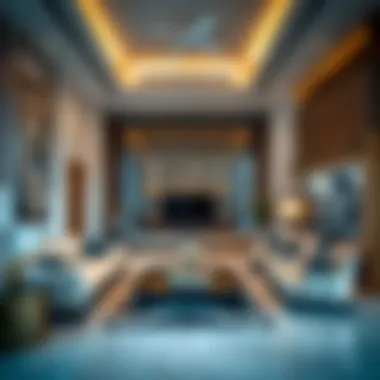 Luxury Interior of Damac Canal Crown Luxurious interior design of a living space in Damac Canal Crown