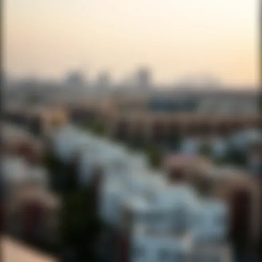 Panoramic view of Dar Al Karama neighborhood showcasing residential buildings