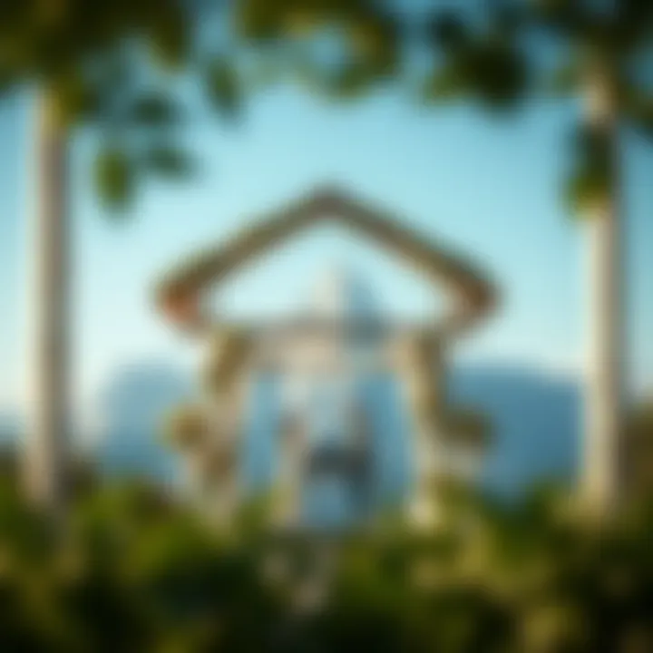 A picturesque mountain backdrop framing a wedding altar.