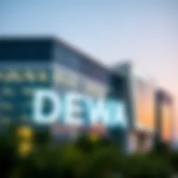 Visual representation of the DEWA logo