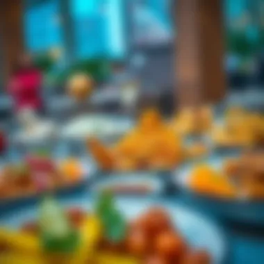 A Taste of Global Flavors A variety of colorful dishes representing different cuisines at The Walk