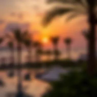 Sunset View from a Resort Stunning sunset view from a resort on Palm Island