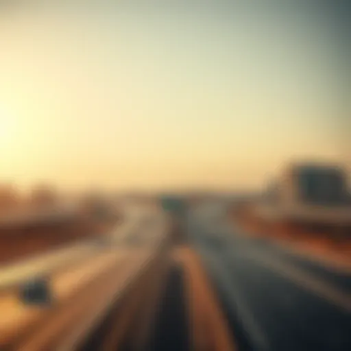 Scenic view of the highway connecting Dubai and Abu Dhabi