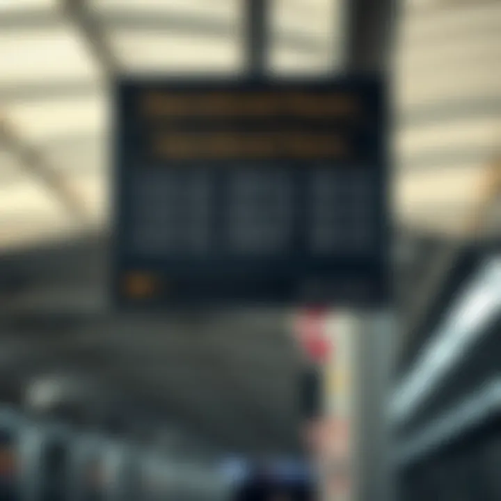 Sign displaying the operational hours at a Dubai Metro station
